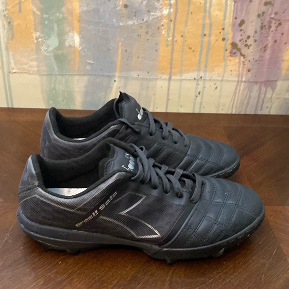 DIADORA Brazil Sala Turf Soccer Shoe Black Mens 6.5 - Picture 4 of 6